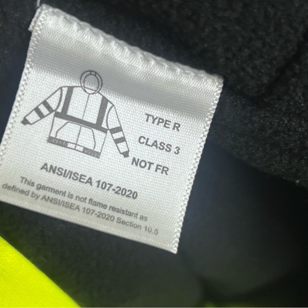 NWT Berne High-Visibility Class 3 Color Block Hooded Sweatshirt Jacket - Picture 9 of 10
